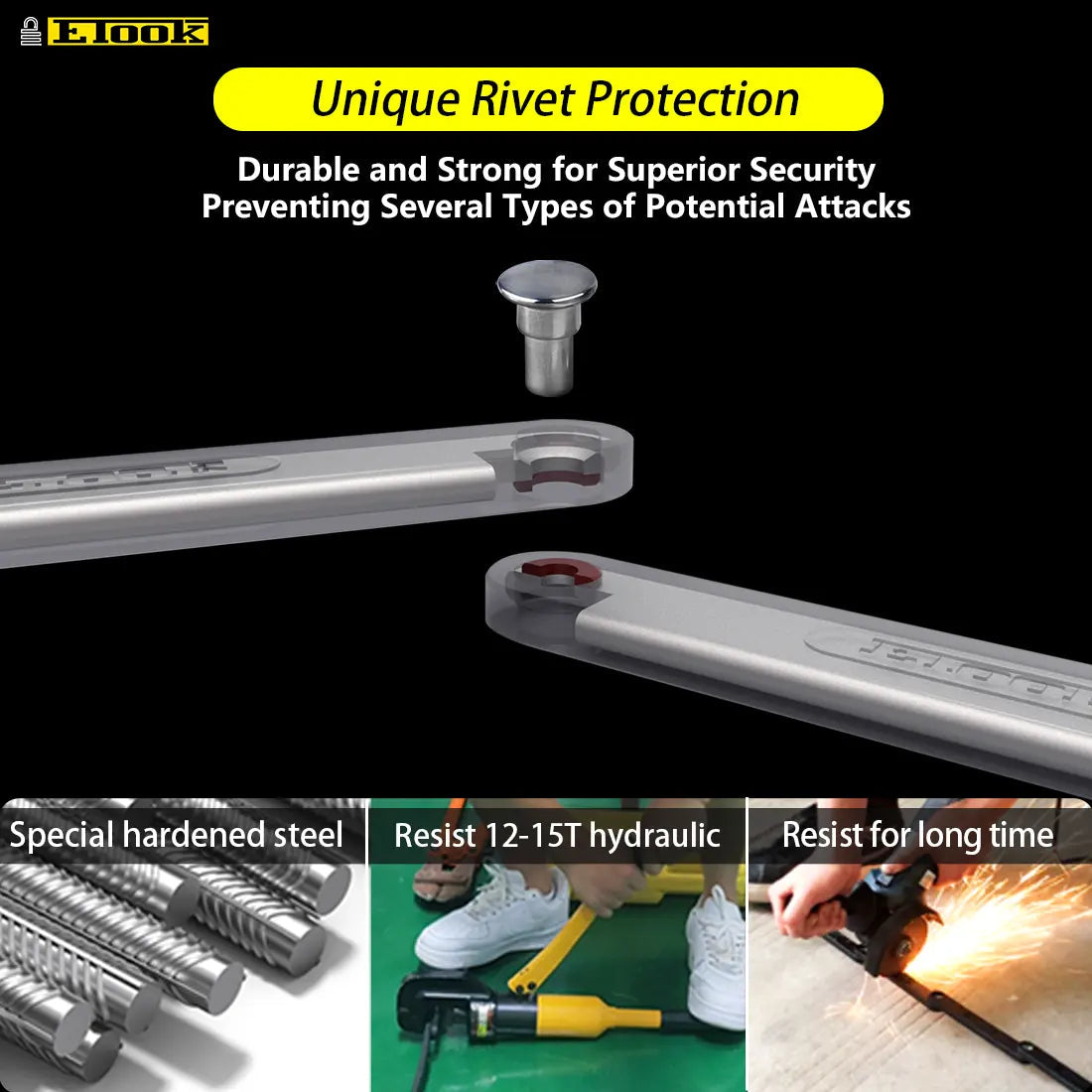 HEAVY-DUTY PORTABLE FOLDING LOCK - COMBINATION