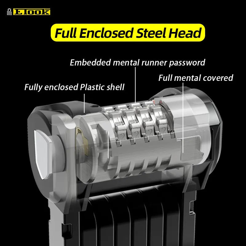 HEAVY-DUTY PORTABLE FOLDING LOCK - COMBINATION