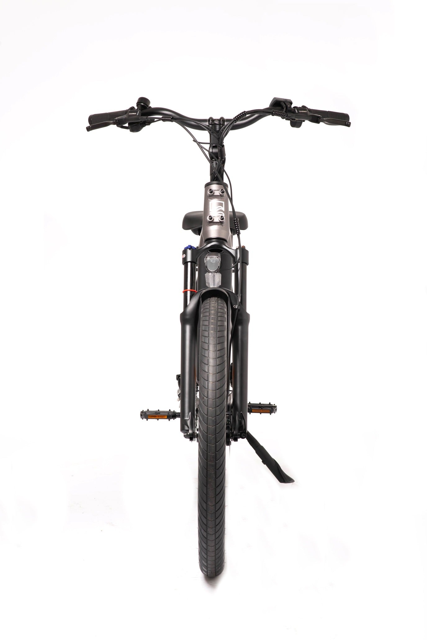 Black electric bike on a white background