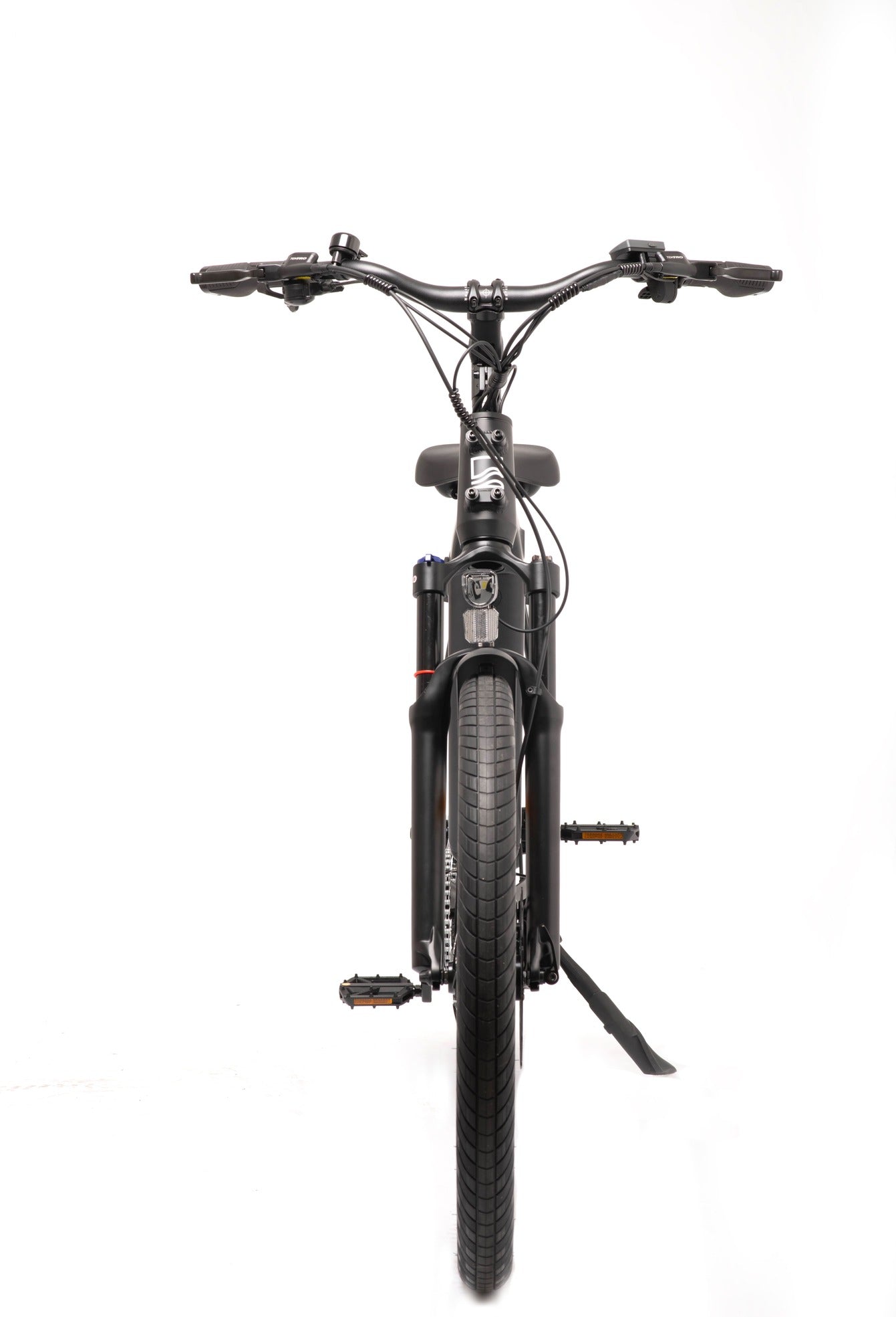 Black electric bike on a white background