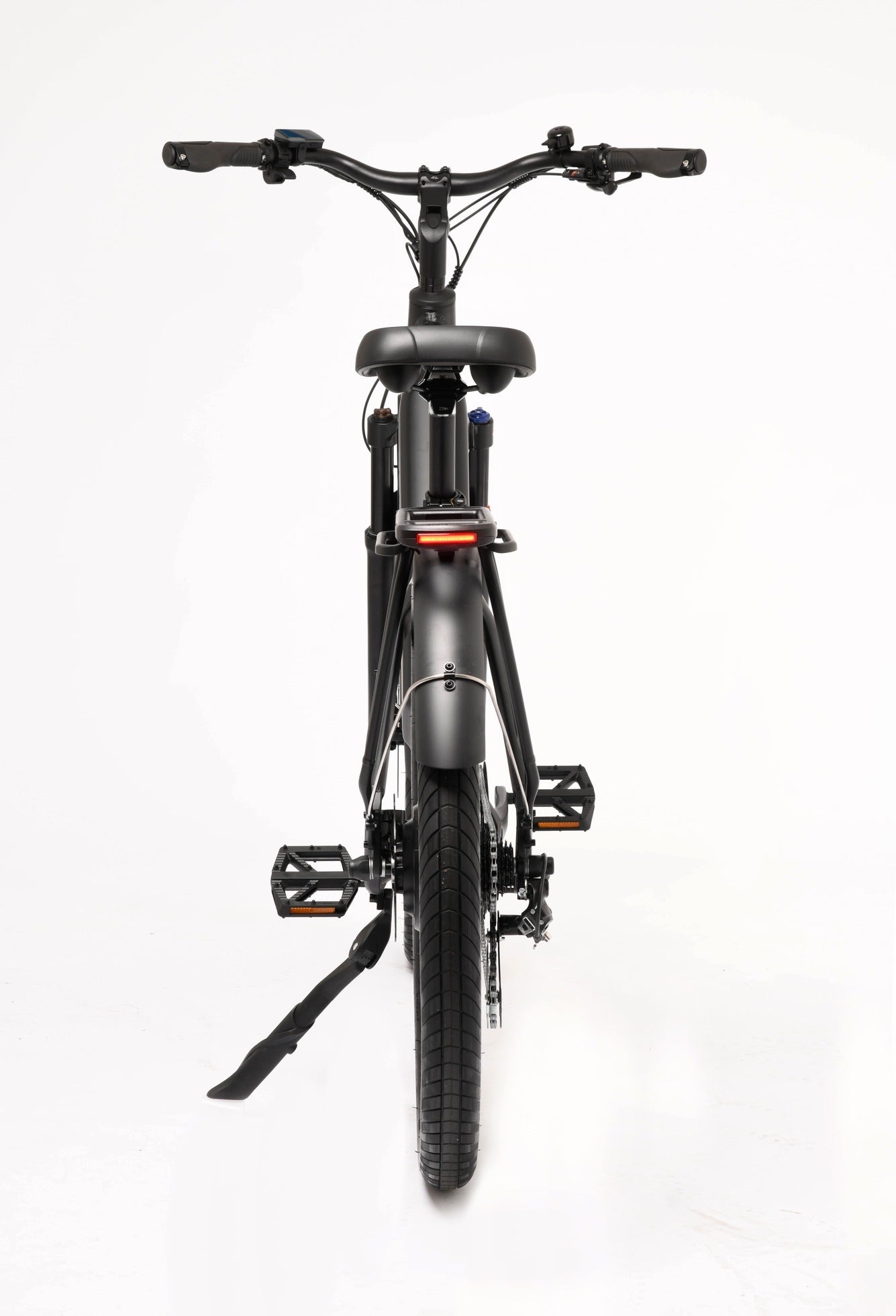 Black bicycle on a white background