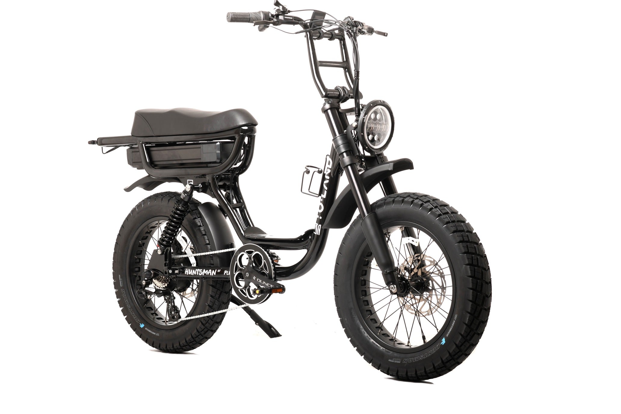 Black electric bike on a white background