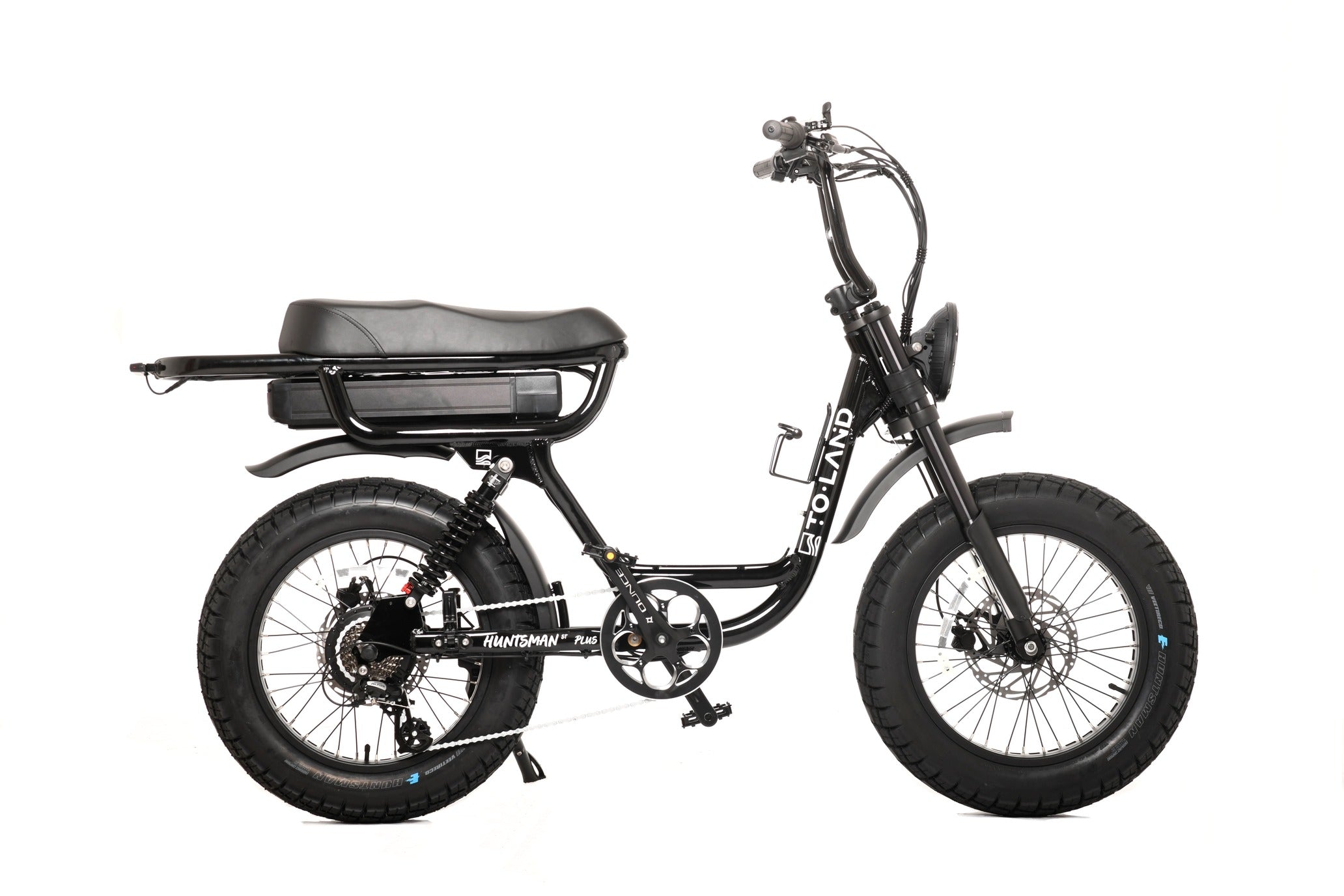 Black electric bike on a white background