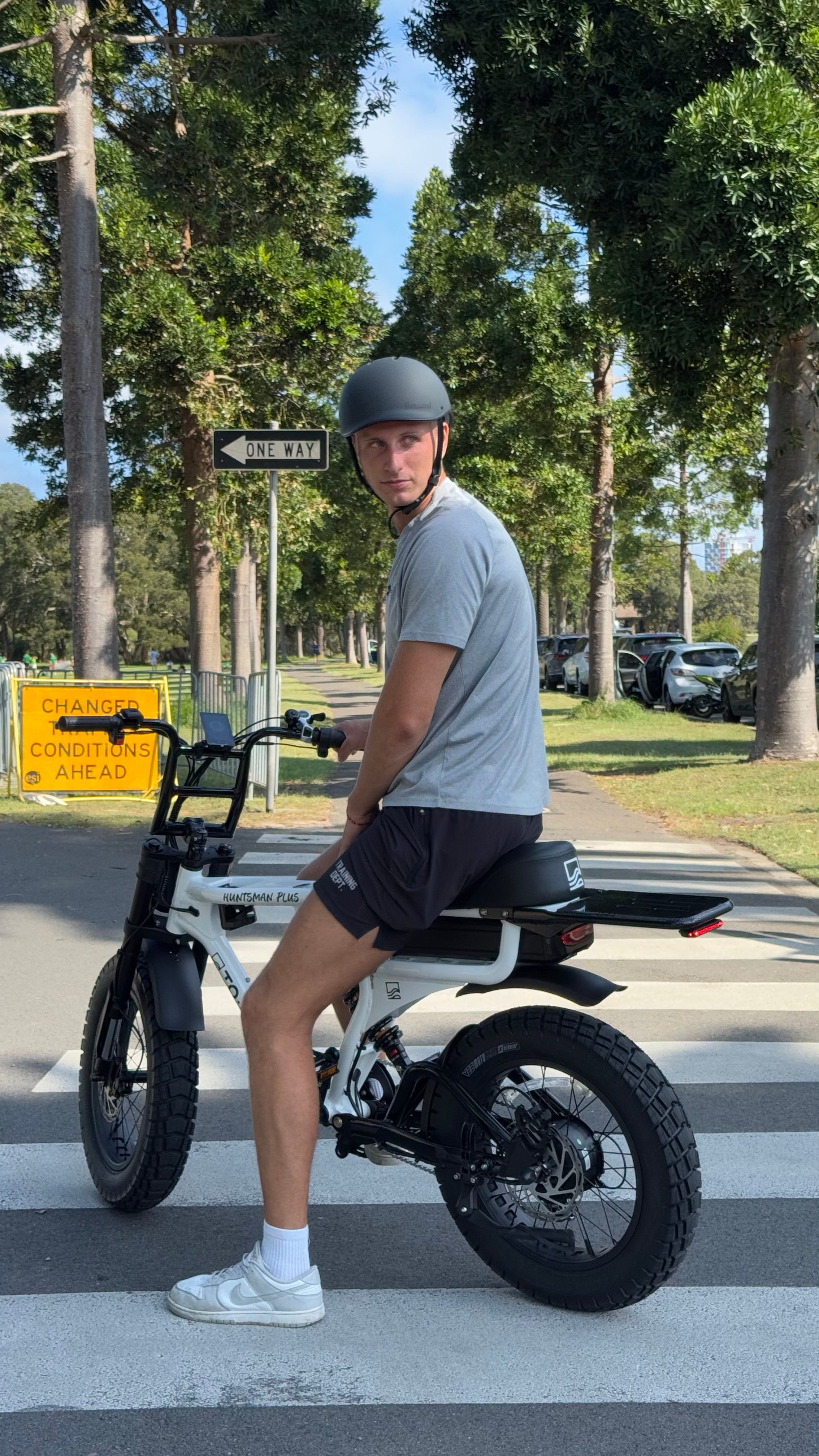 Person on an electric bike