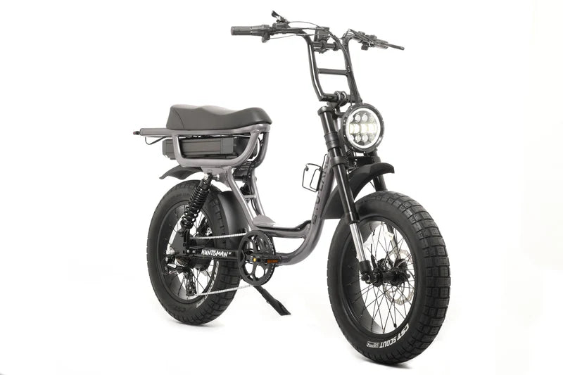 Electric bike with fat tyres on a white background