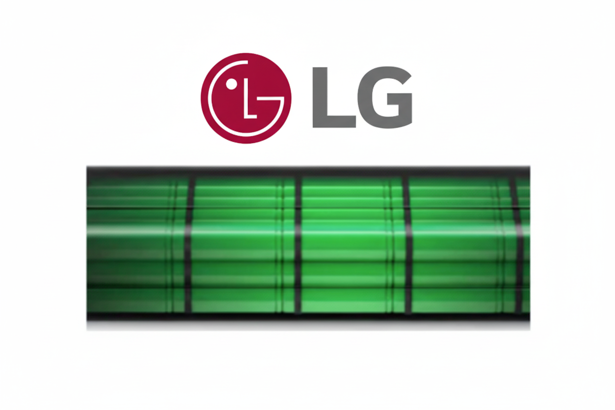 Células de bateria com logo LG